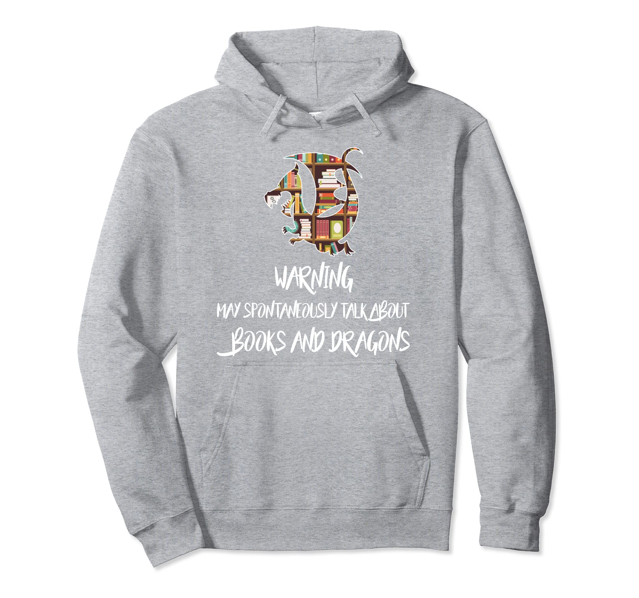 Warning May Spontaneously Books And Hoodie - Minimalist Print for Adults - T-Shirt, Sweatshirt, Hoodie