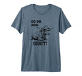 Cowboy Cow Go Now Git Funny T-Shirt - Fun Novelty Design for Adults - T-Shirt, Sweatshirt, Hoodie