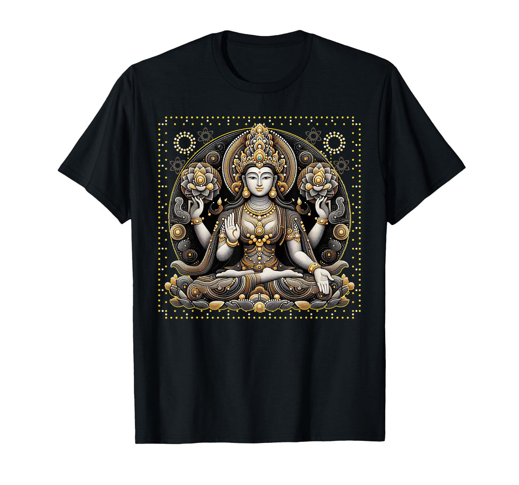 Vasudhara Vajrayana Buddhism Goddess T-Shirt - Aesthetic Graphic Men Women - T-Shirt, Sweatshirt, Hoodie