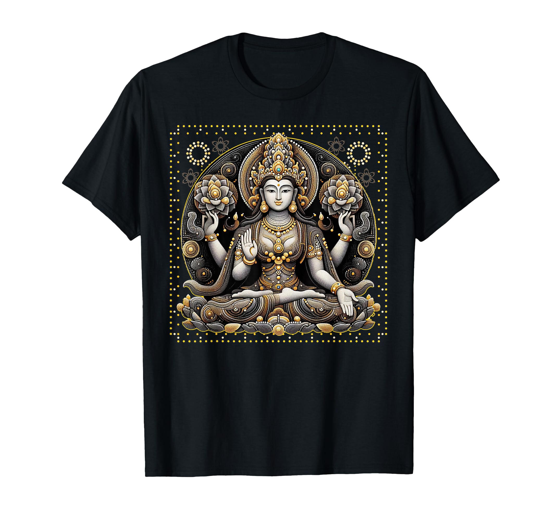Vasudhara Vajrayana Buddhism Goddess T-Shirt - Aesthetic Graphic Men Women - T-Shirt, Sweatshirt, Hoodie