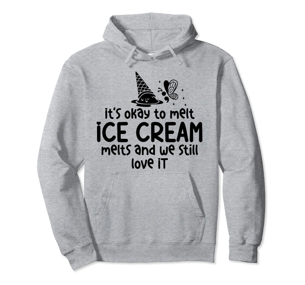Ice Cream Melts Depression Mental Hoodie - Custom Art Print for Adults - T-Shirt, Sweatshirt, Hoodie