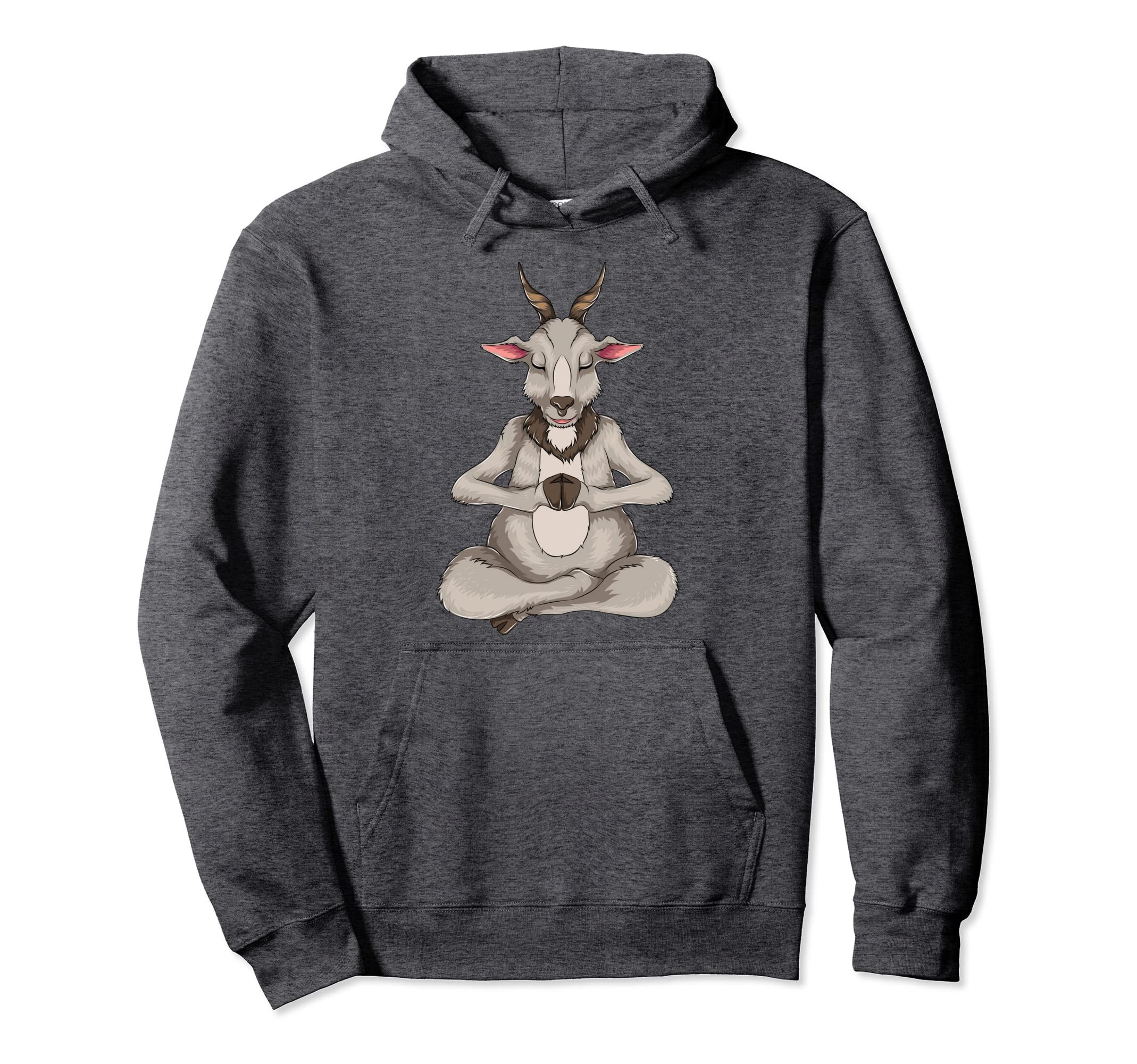 Goat Yoga Funny Mindfulness Diary Animal Hoodie - Unique Graphic Unisex - T-Shirt, Sweatshirt, Hoodie