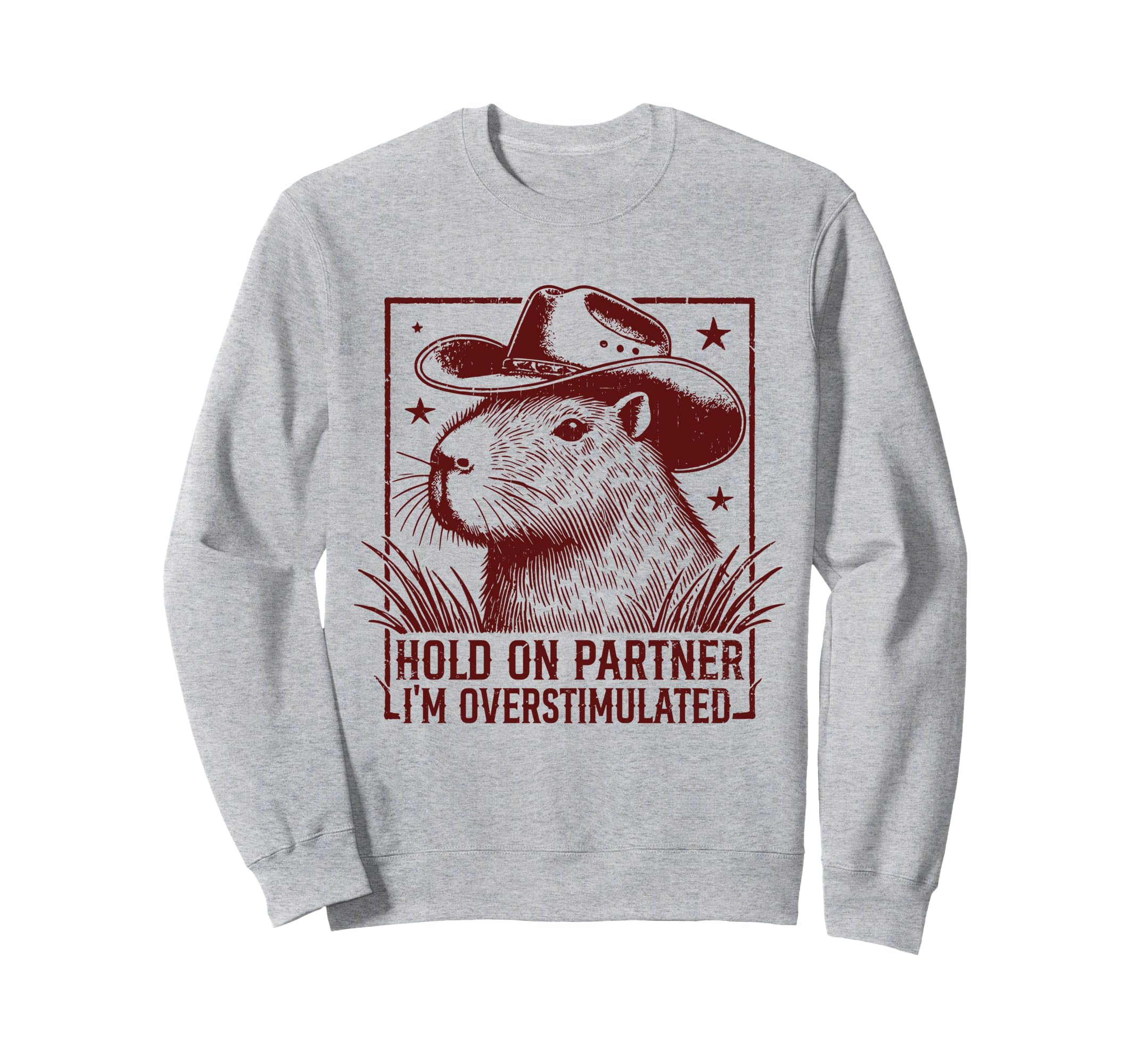 Funny Cowboy Capybara Hold Partner Sweatshirt - Novelty Apparel Men Women - T-Shirt, Sweatshirt, Hoodie