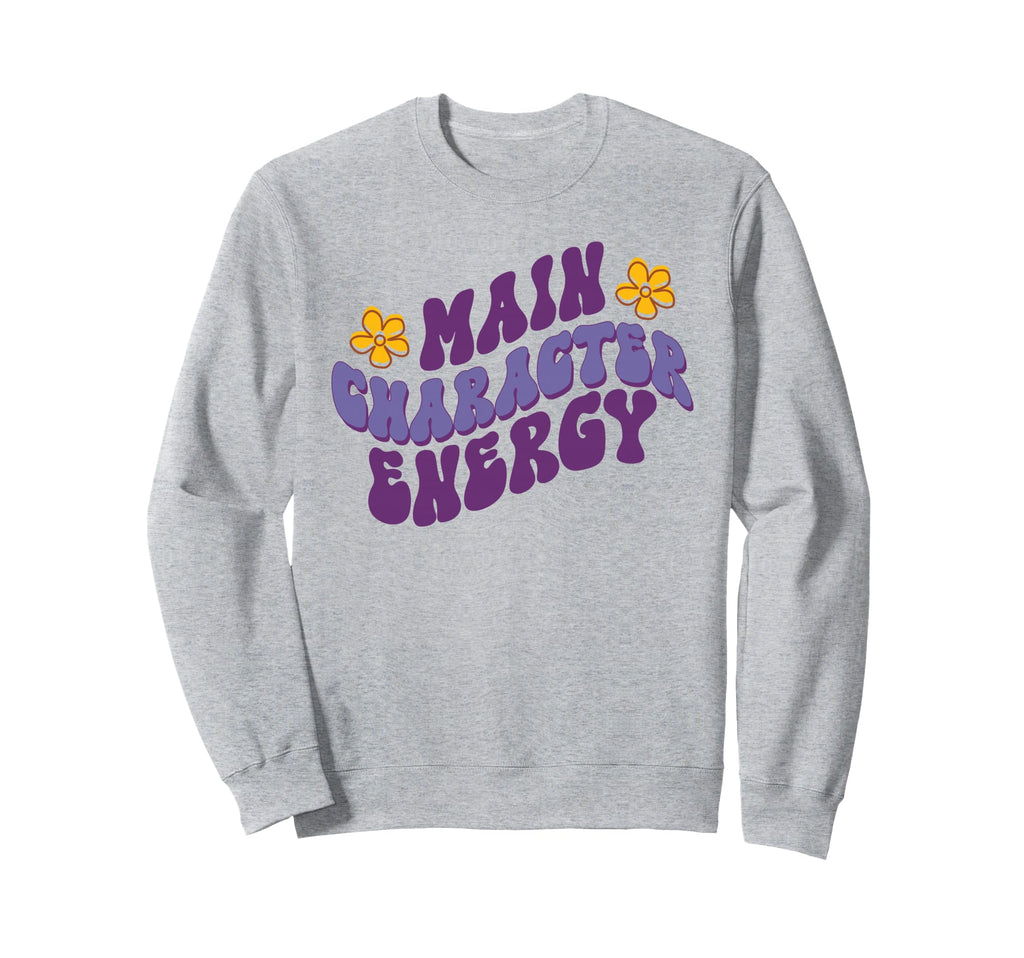 Main Character Energy Self Care Sweatshirt - Minimalist Print Men Women - T-Shirt, Sweatshirt, Hoodie