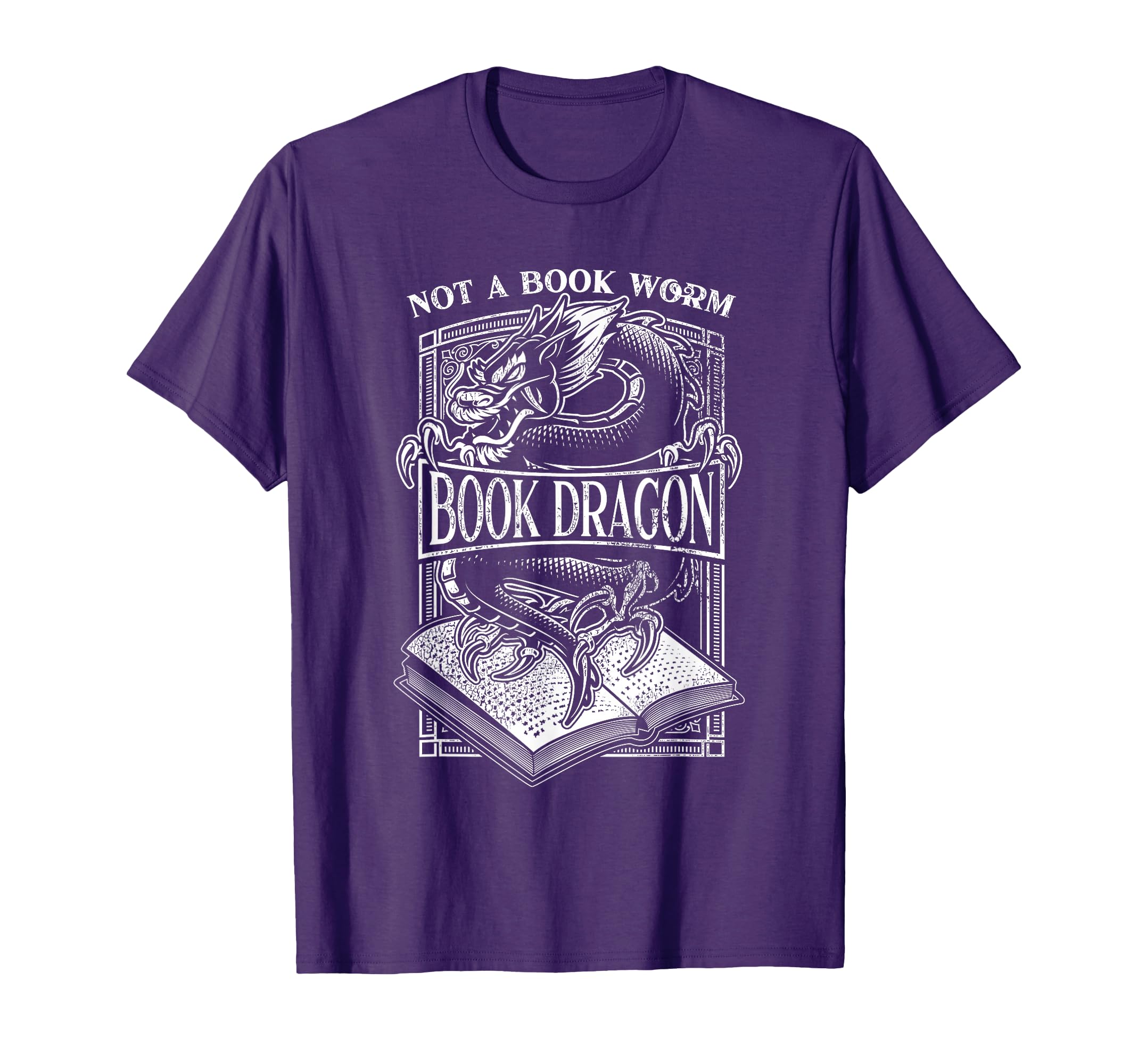 Not Book Worm Book Dragon Reading Lover T-Shirt - Minimalist Print Unisex - T-Shirt, Sweatshirt, Hoodie