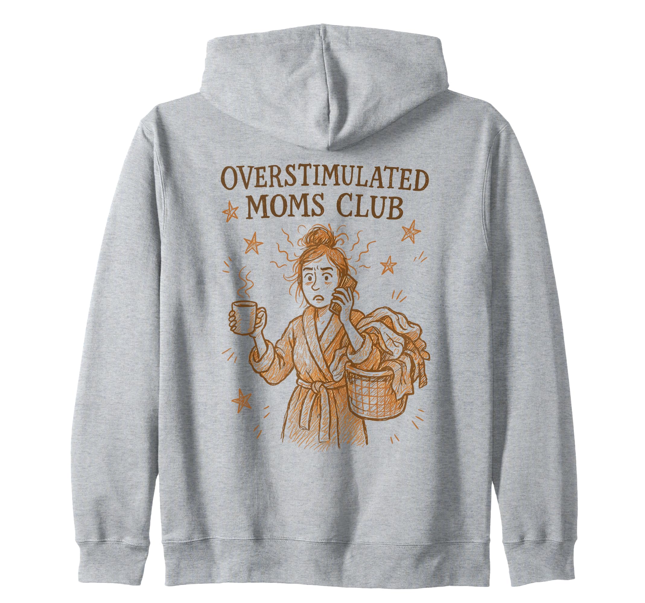 Groovy Moms Club Overstimulated Sweatshirt - Minimalist Print for Adults - T-Shirt, Sweatshirt, Hoodie
