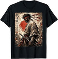 Afro American Samurai Bushido Warrior Japanese Ukiyo-e Art T-Shirt Unisex T-shirt, Sweatshirt, Hoodie, Long Sleeve Tee - T-Shirt, Sweatshirt, Hoodie
