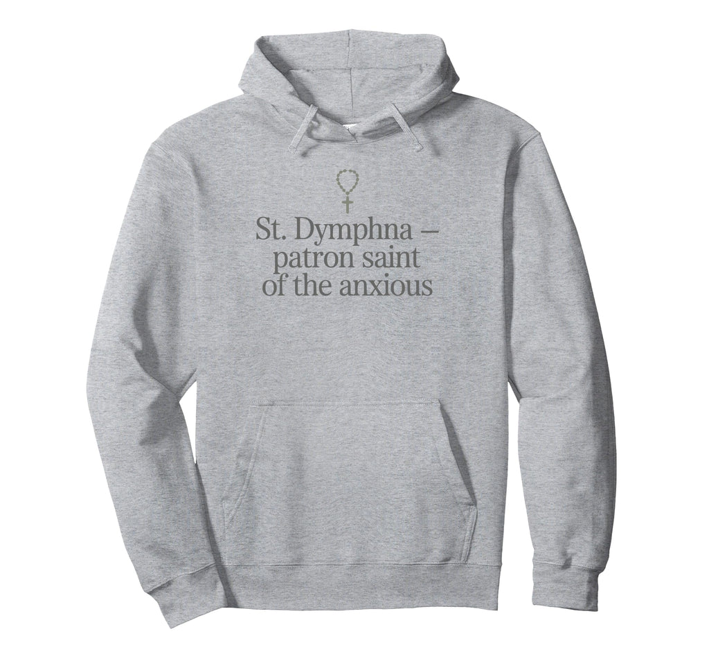St Dymphna Boho Catholic Mom Patron Hoodie - Fun Novelty Design for Adults - T-Shirt, Sweatshirt, Hoodie