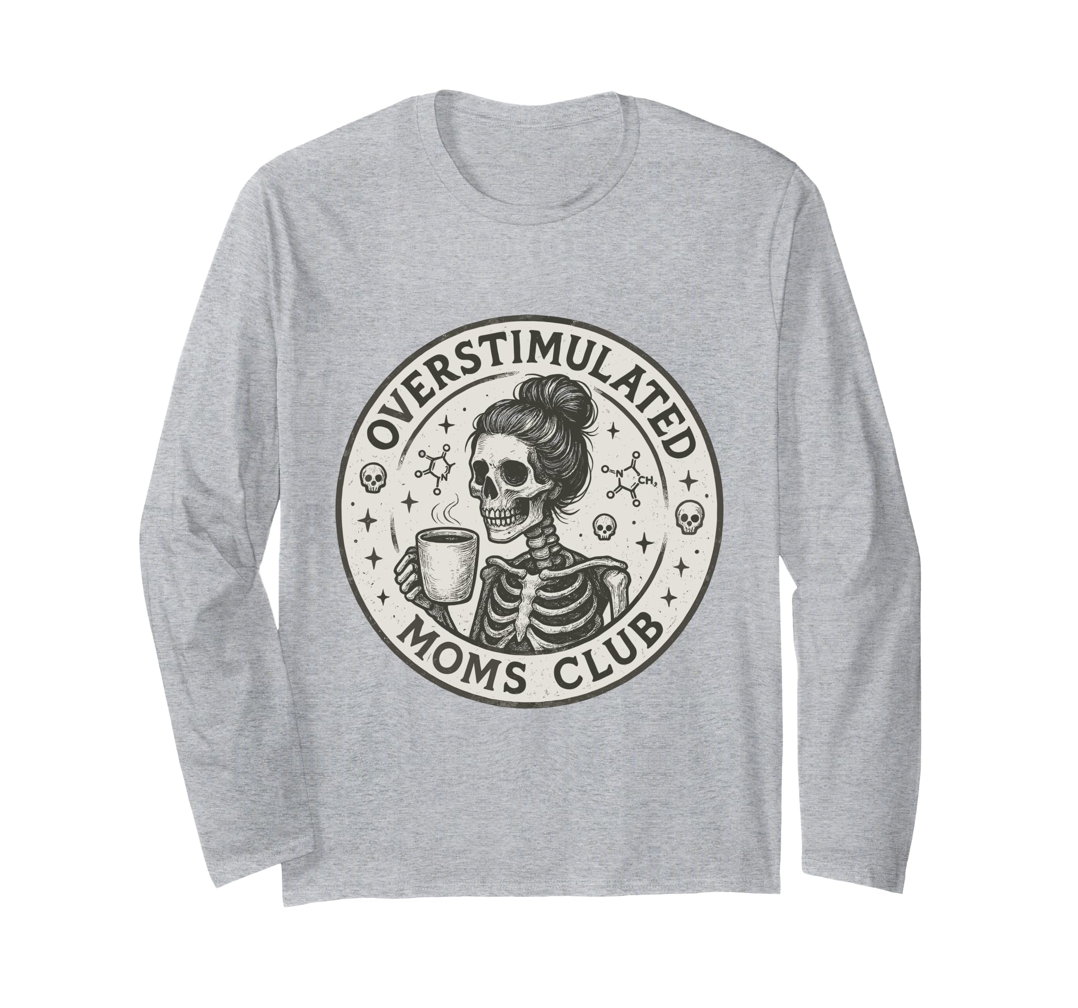 Moms Club Overstimulated Groovy Hoodie - Fun Novelty Design Men Women - T-Shirt, Sweatshirt, Hoodie