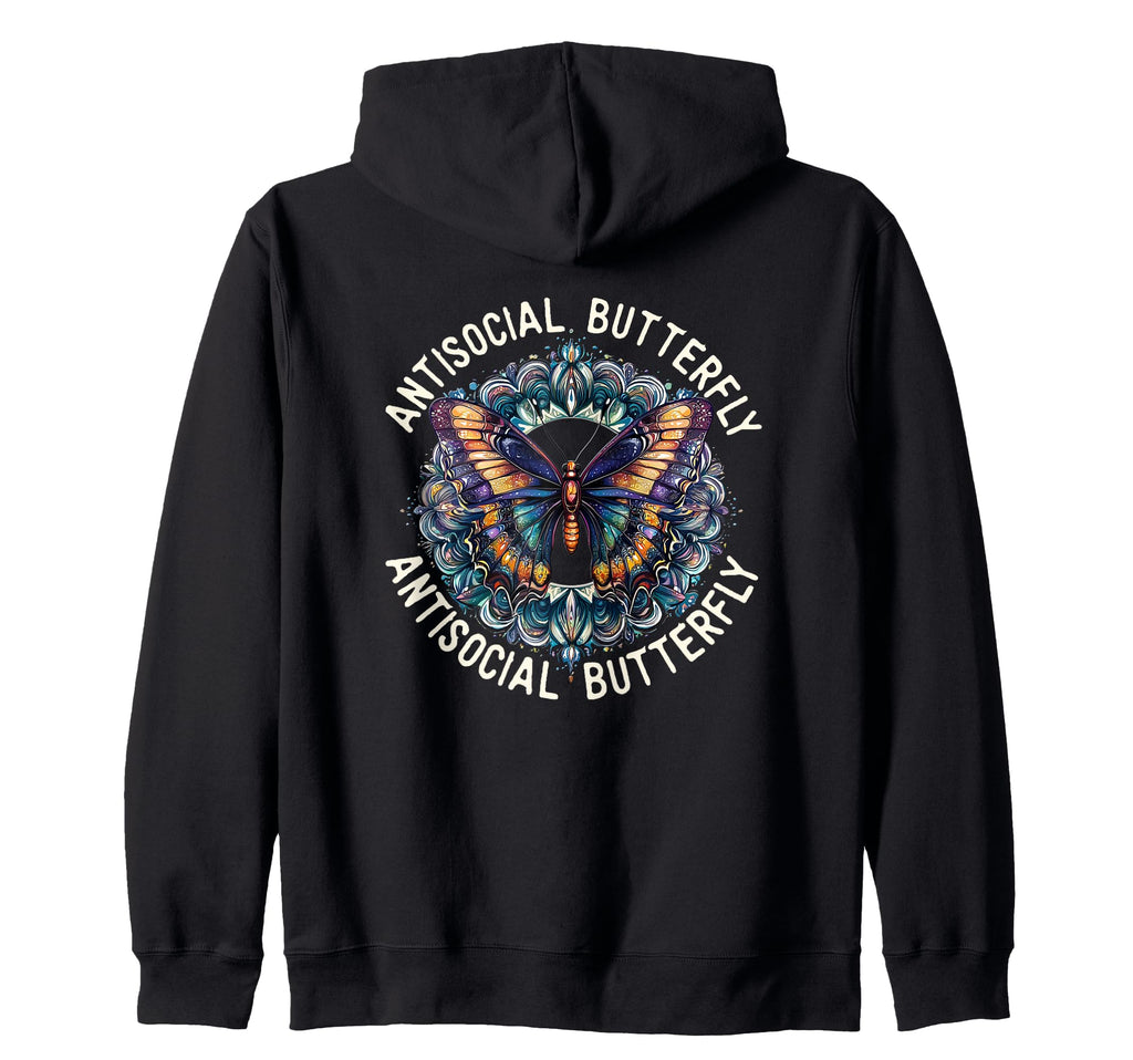 Antisocial Butterfly Gift Sweatshirt - Fun Novelty Design for Adults - T-Shirt, Sweatshirt, Hoodie