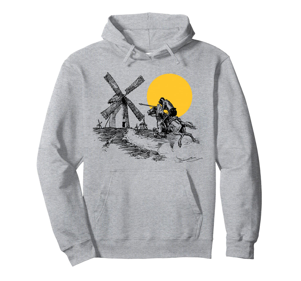 Don Quixote Windmill Sunshine Hoodie - Graphic Print Men Women - T-Shirt, Sweatshirt, Hoodie