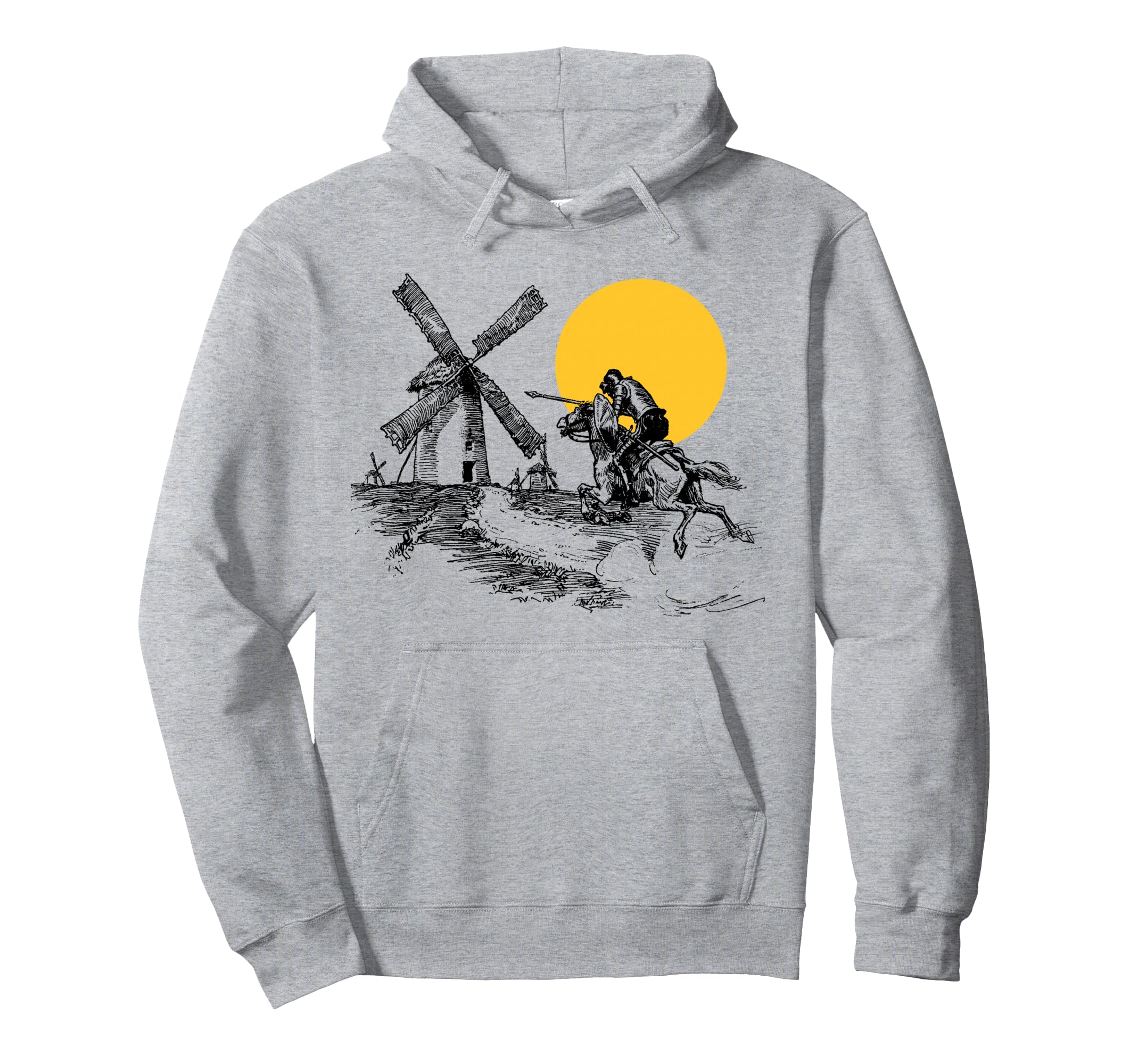 Don Quixote Windmill Sunshine Hoodie - Graphic Print Men Women - T-Shirt, Sweatshirt, Hoodie