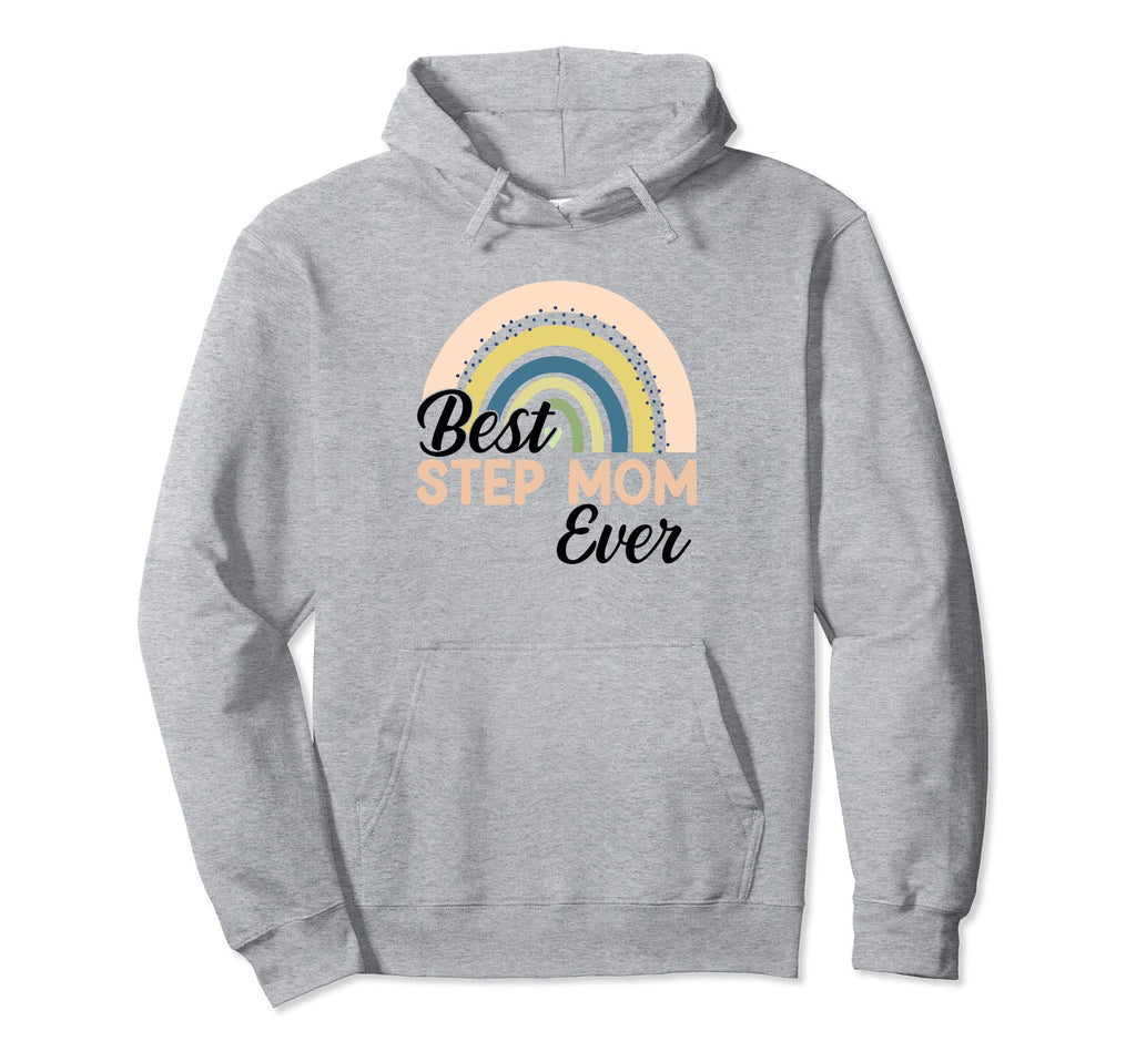 Mothers Day Rainbow Best Step Mom Hoodie - Streetwear Style for Adults - T-Shirt, Sweatshirt, Hoodie