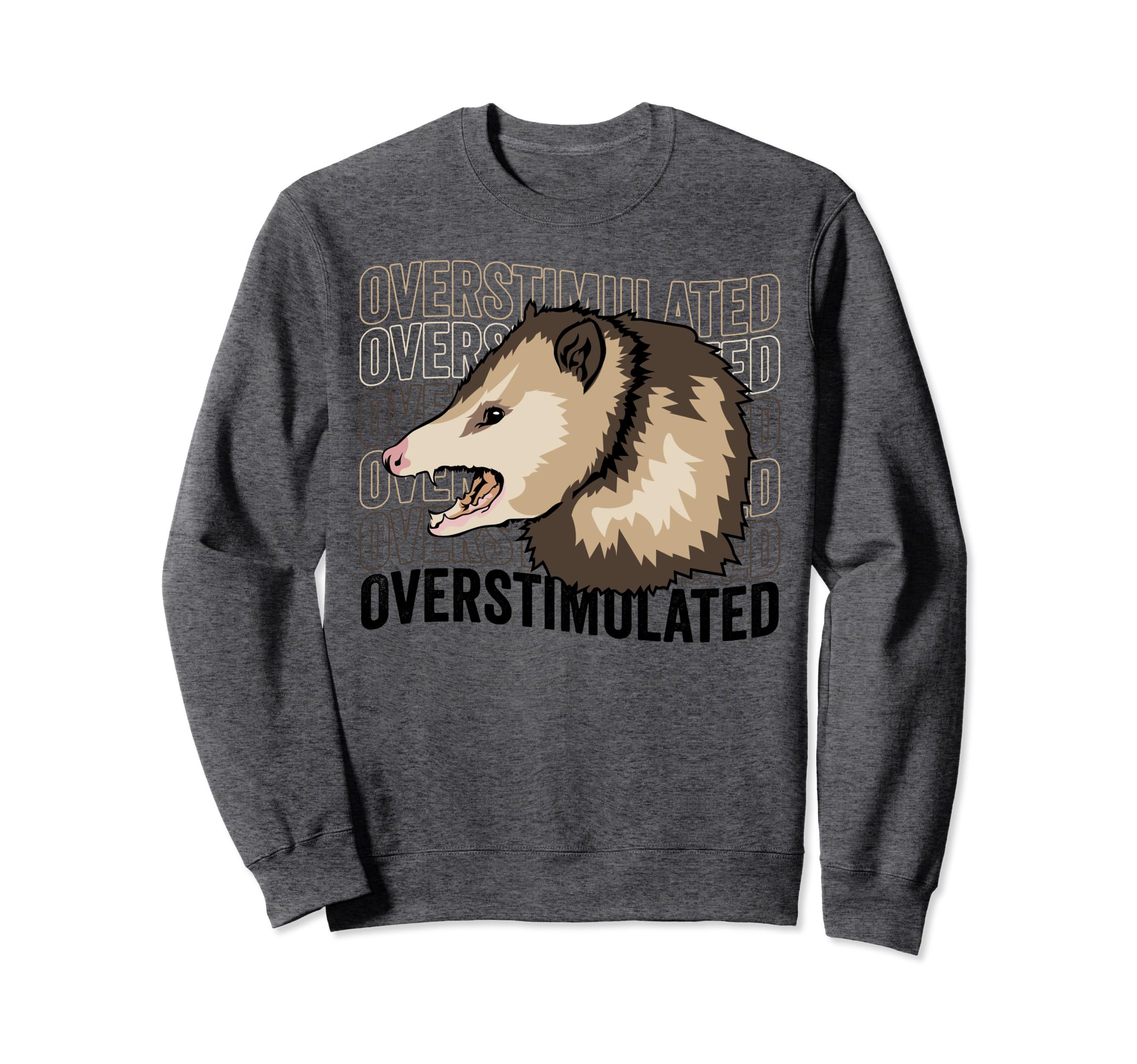 Funny Overstimulated Oppossum Sweatshirt - Custom Art Print for Adults - T-Shirt, Sweatshirt, Hoodie