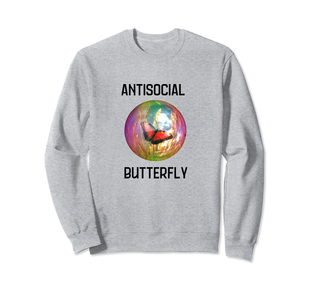 Antisocial Butterfly Funny Gift Sweatshirt - Minimalist Print Unisex - T-Shirt, Sweatshirt, Hoodie