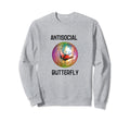 Antisocial Butterfly Funny Gift Sweatshirt - Minimalist Print Unisex - T-Shirt, Sweatshirt, Hoodie