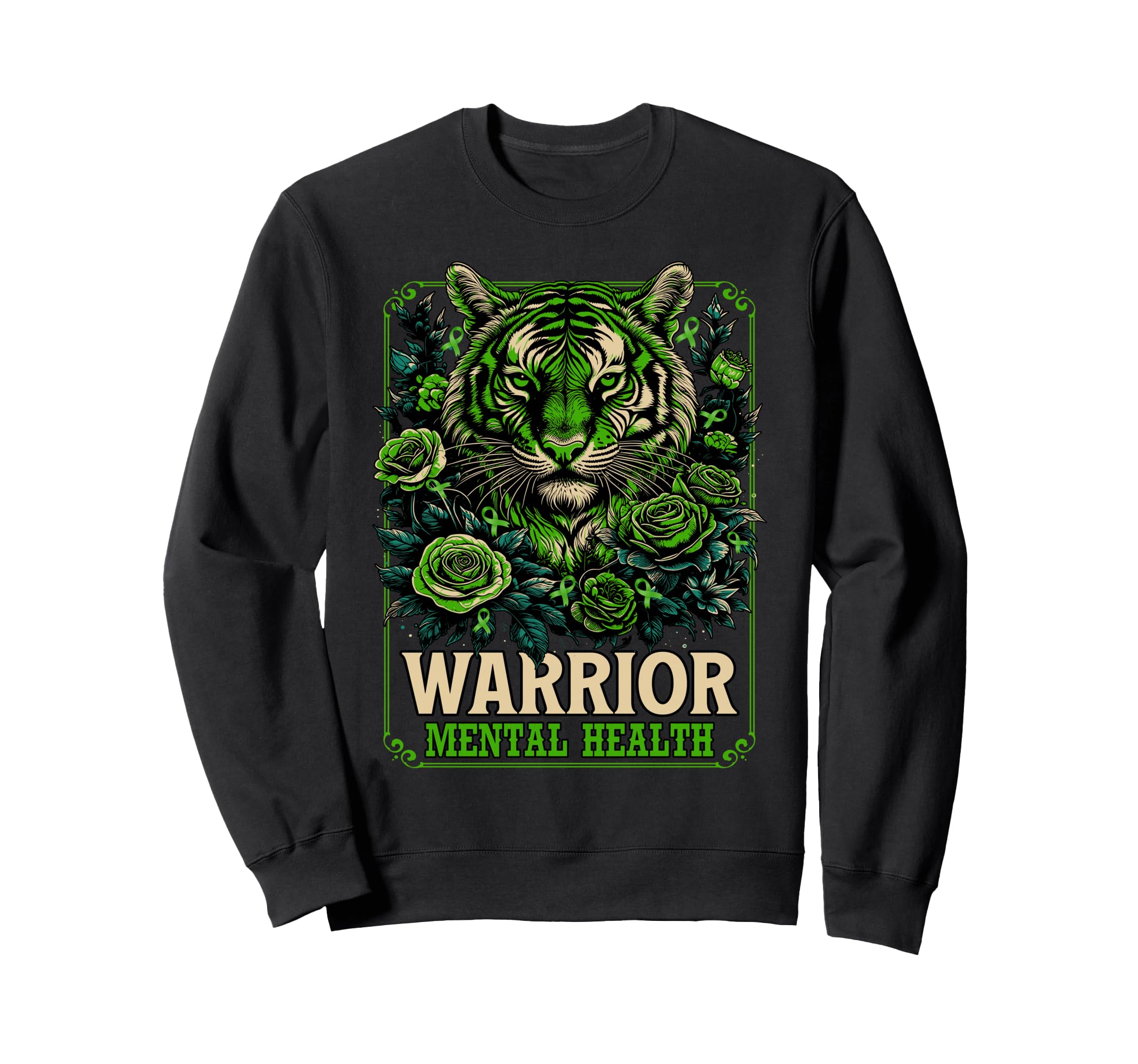Mental Health Awareness Strong Tiger Sweatshirt - Minimalist Print Unisex - T-Shirt, Sweatshirt, Hoodie