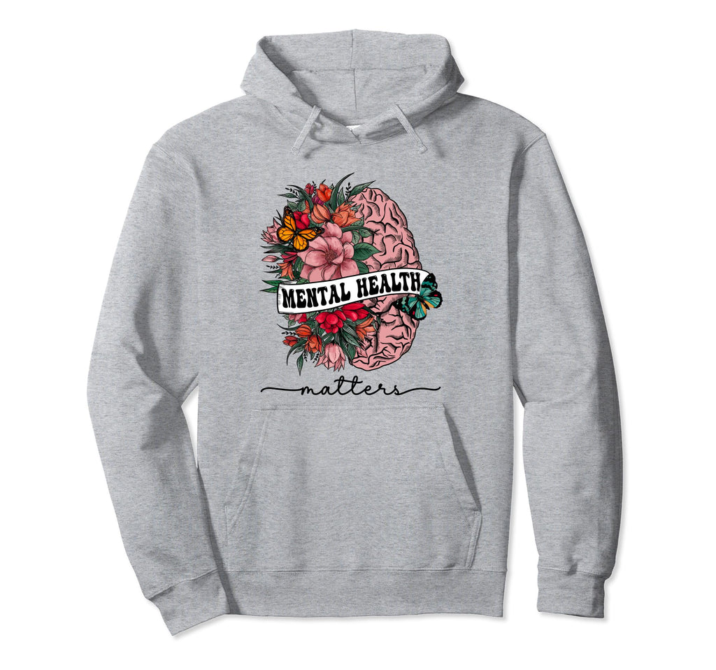 End Stigma Mental Health Matters Hoodie - Casual Everyday Wear Men Women - T-Shirt, Sweatshirt, Hoodie