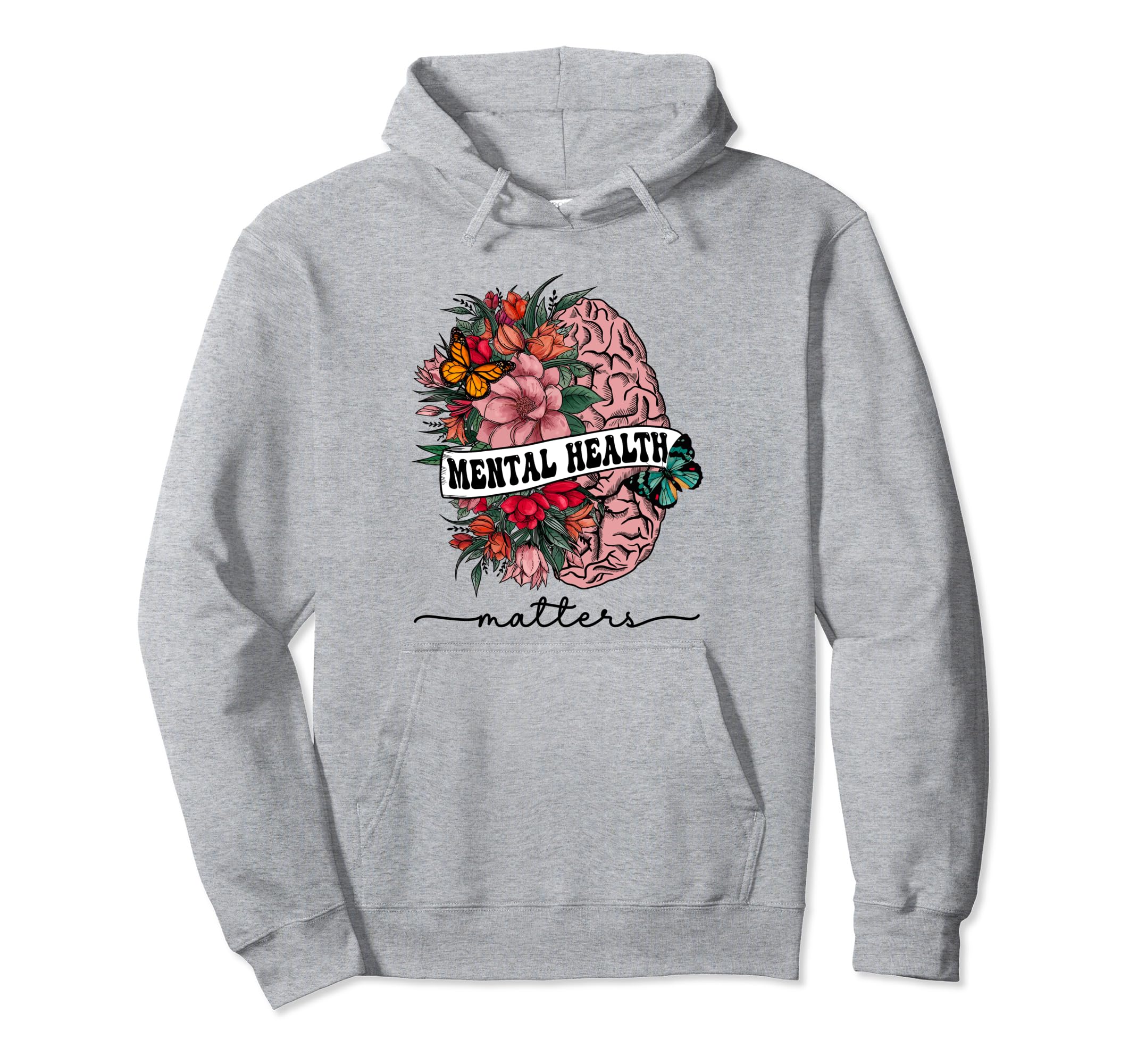 End Stigma Mental Health Matters Hoodie - Casual Everyday Wear Men Women - T-Shirt, Sweatshirt, Hoodie