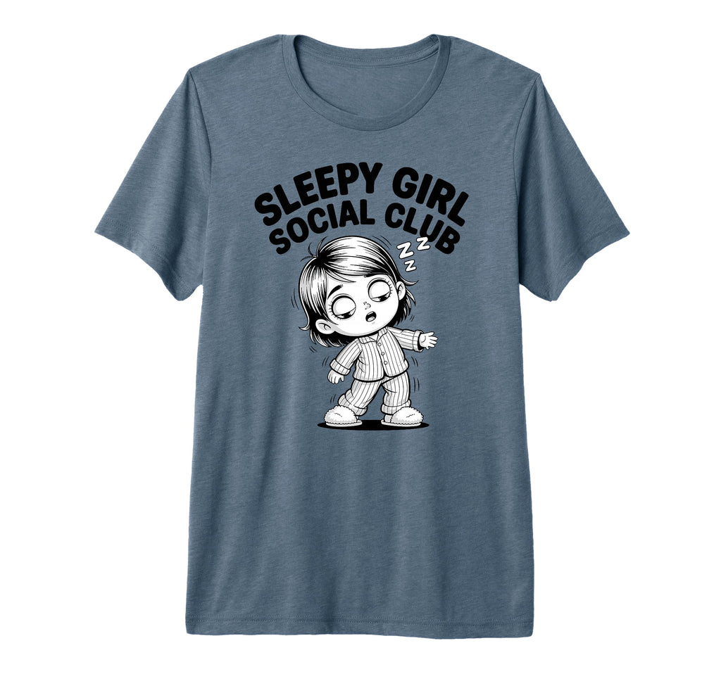 Sleepy Social Club Cozy Pajama Tri T-Shirt - Fun Novelty Design for Adults - T-Shirt, Sweatshirt, Hoodie