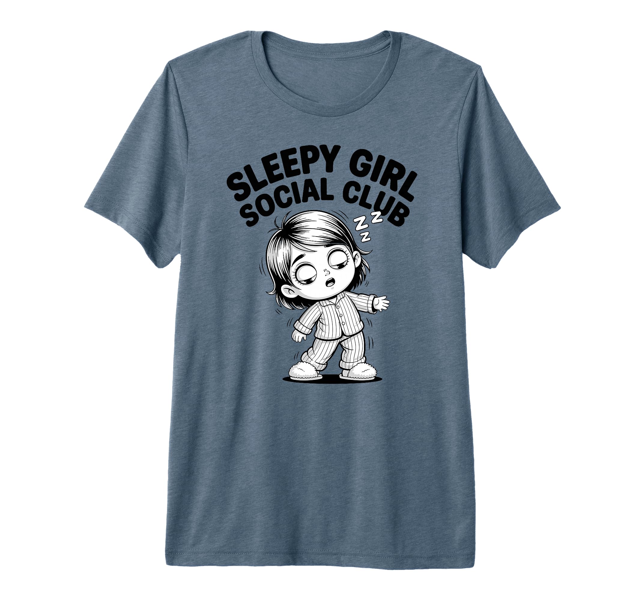 Sleepy Social Club Cozy Pajama Tri T-Shirt - Fun Novelty Design for Adults - T-Shirt, Sweatshirt, Hoodie