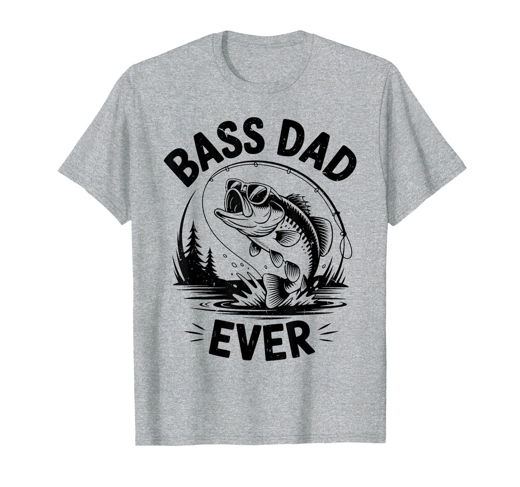 Bass Dad Ever Bonus Grandpa Fishing Father T-Shirt - Unique Graphic Unisex - T-Shirt, Sweatshirt, Hoodie