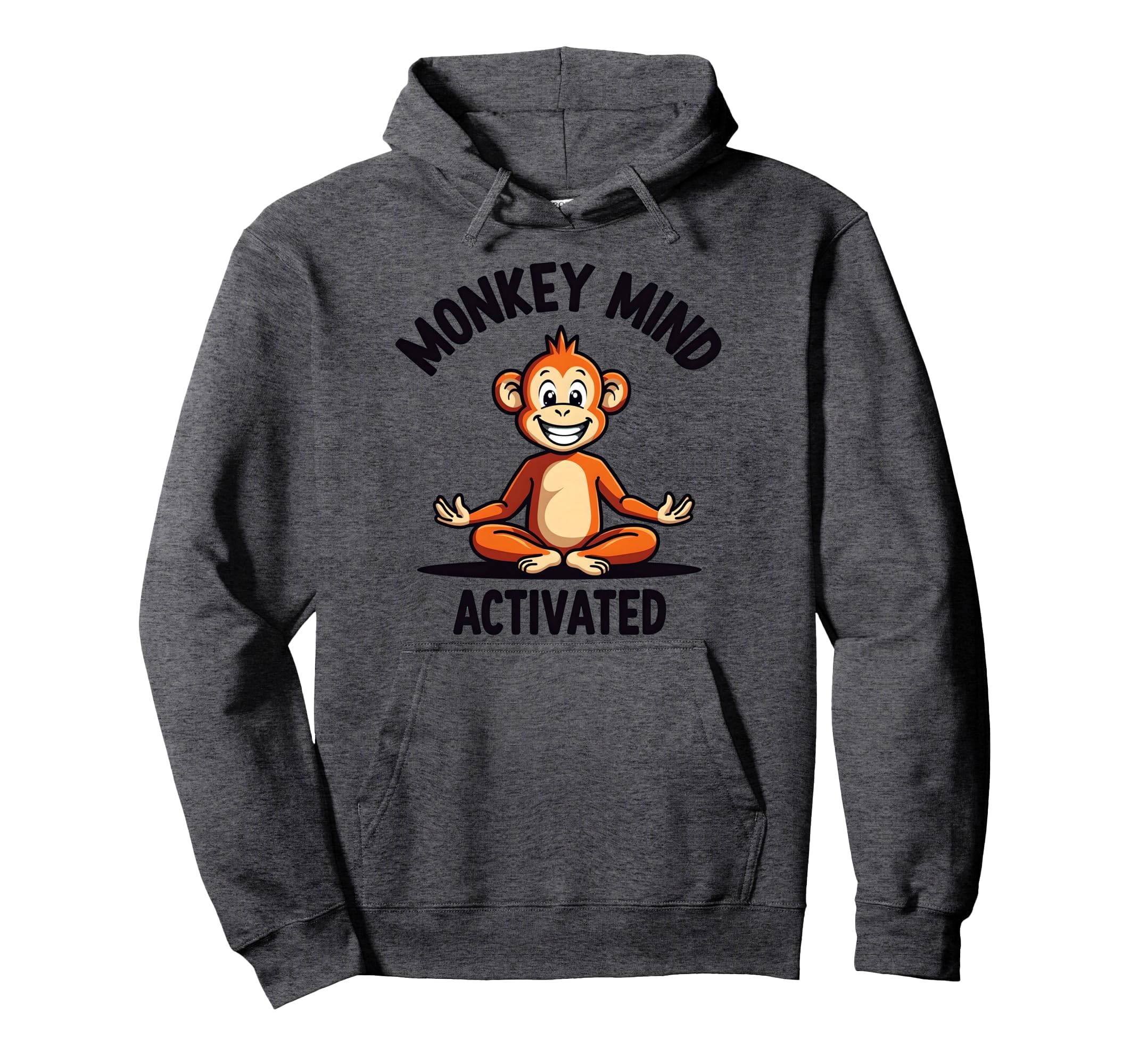 Monkey Mind Activated Funny Primate Hoodie - Aesthetic Graphic for Adults - T-Shirt, Sweatshirt, Hoodie