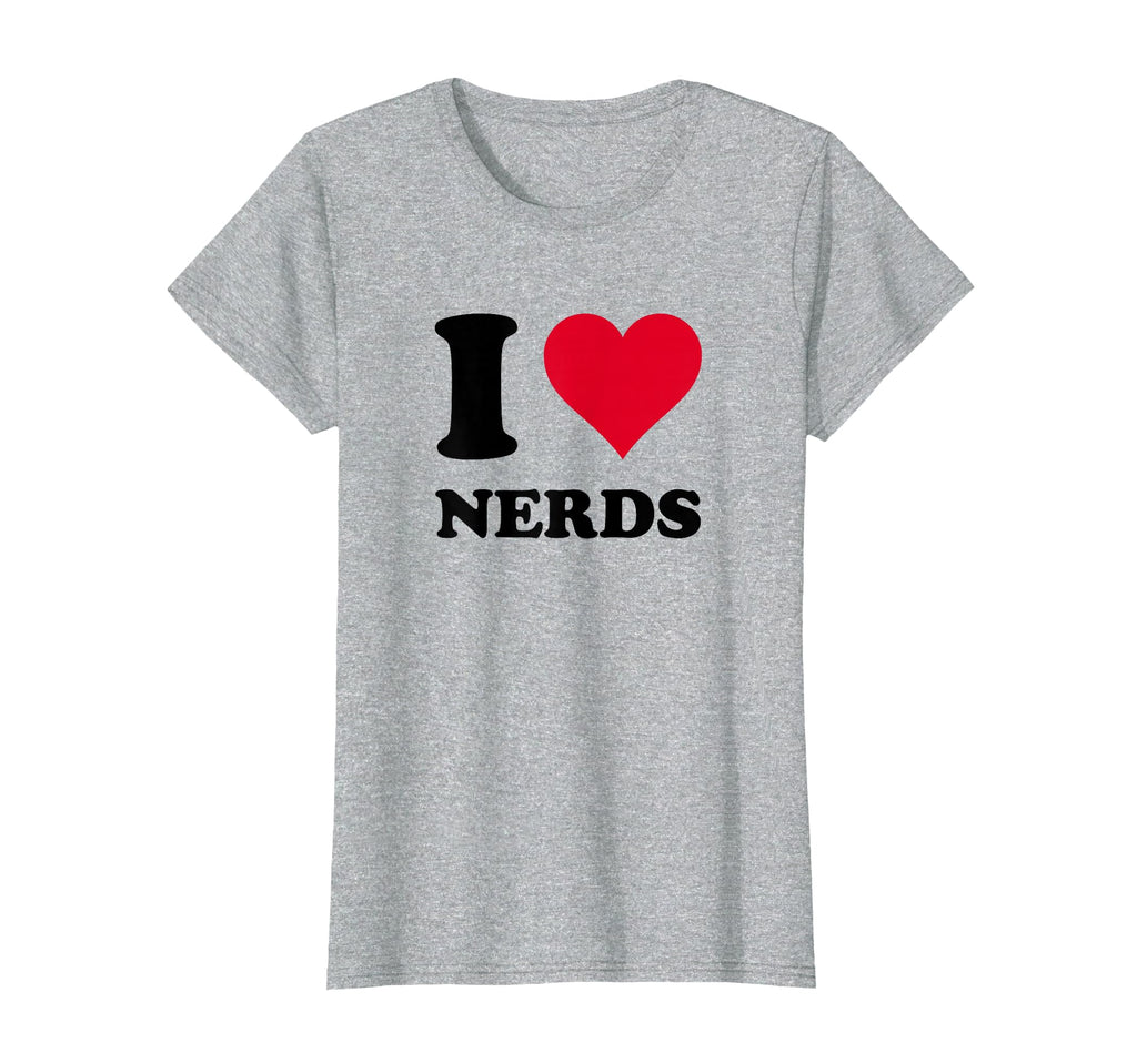 Love Stories I Heart Nerds Hoodie - Minimalist Print for Adults - T-Shirt, Sweatshirt, Hoodie