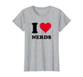 Love Stories I Heart Nerds Hoodie - Minimalist Print for Adults - T-Shirt, Sweatshirt, Hoodie