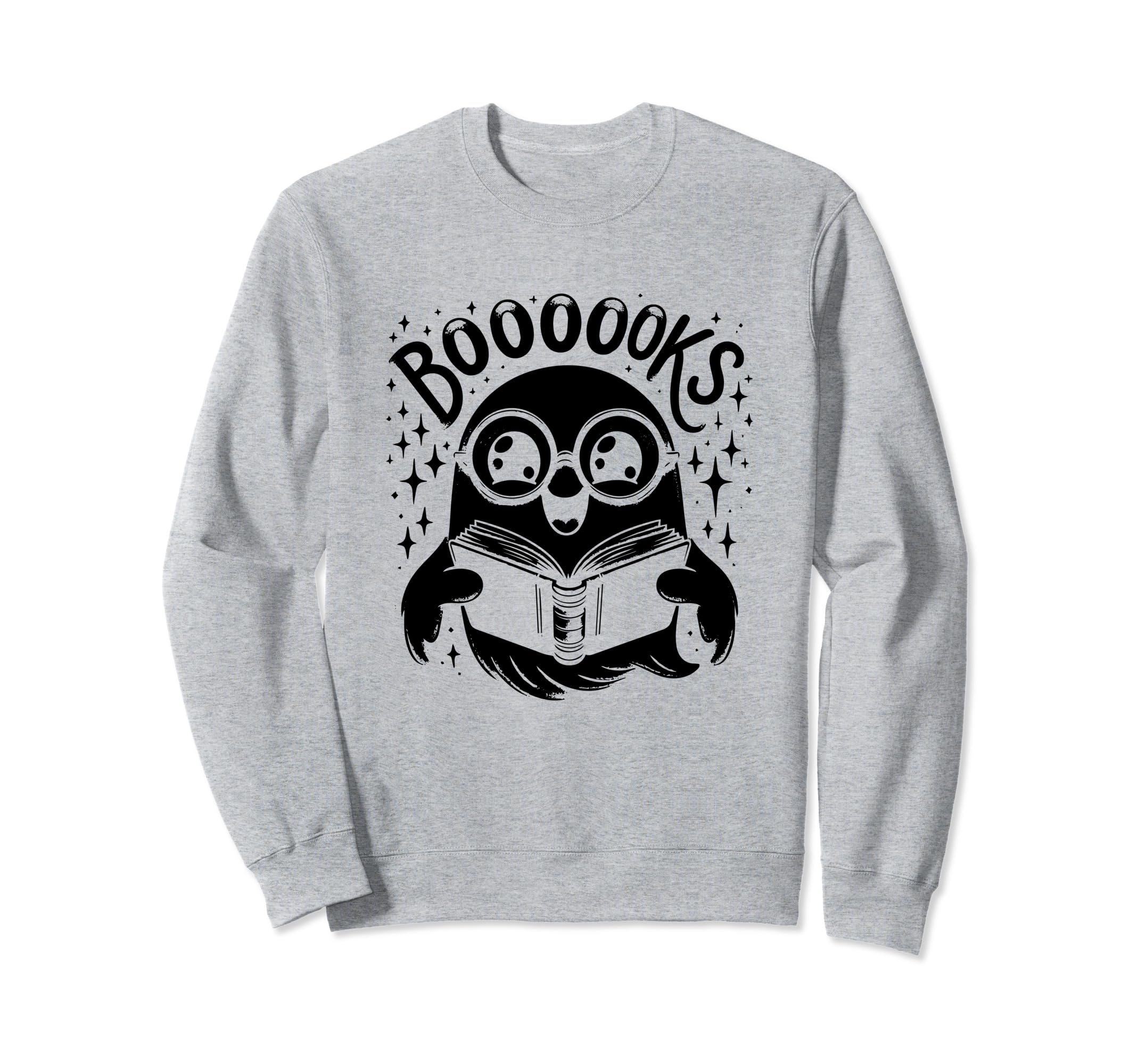 Booooks Ghost Halloween Book Bookworm Sweatshirt - Unique Graphic Unisex - T-Shirt, Sweatshirt, Hoodie