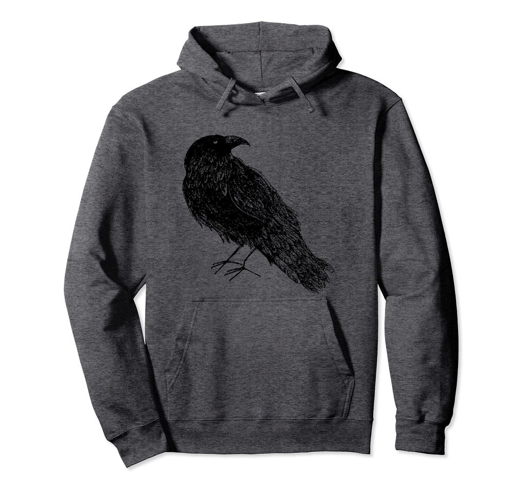 Raven Crow Edgar Allan Poe Gothic Hoodie - Trendy Graphic Men Women - T-Shirt, Sweatshirt, Hoodie