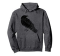 Raven Crow Edgar Allan Poe Gothic Hoodie - Trendy Graphic Men Women - T-Shirt, Sweatshirt, Hoodie