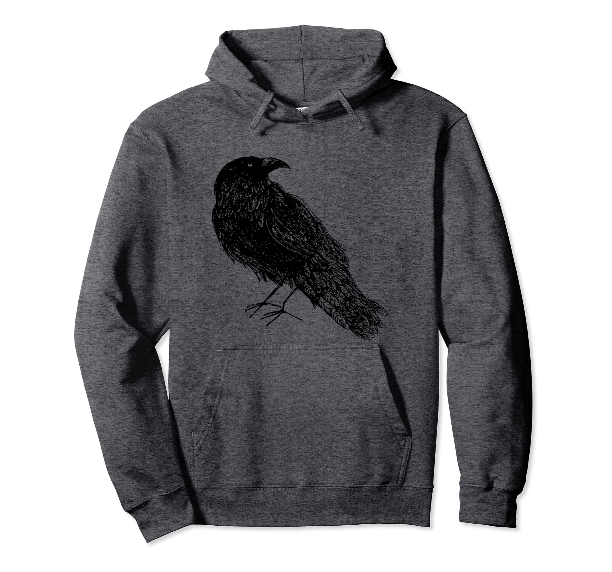 Raven Crow Edgar Allan Poe Gothic Hoodie - Trendy Graphic Men Women - T-Shirt, Sweatshirt, Hoodie