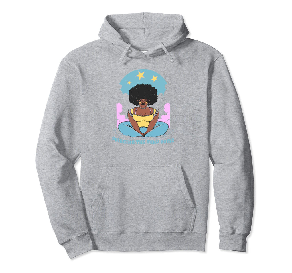 Bringing Mind Home Self Care Yoga Black Hoodie - Aesthetic Graphic Unisex - T-Shirt, Sweatshirt, Hoodie