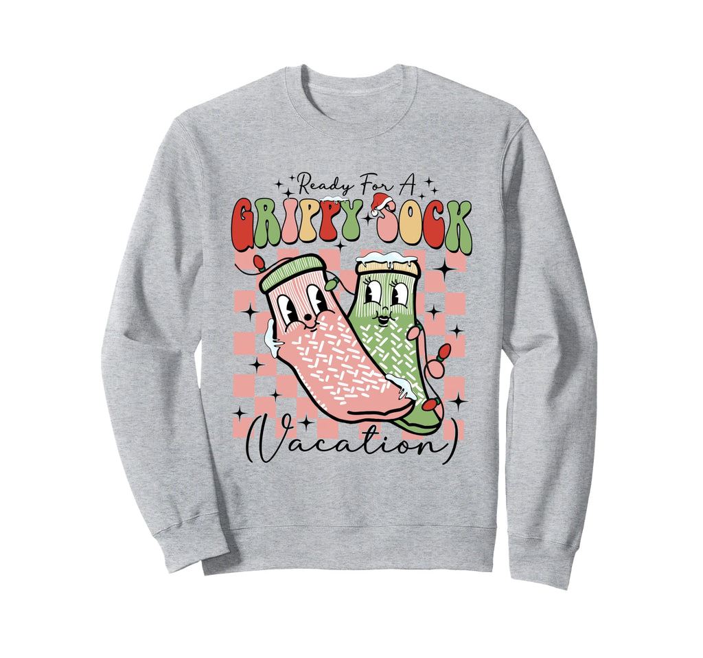Ready Grippy Sock Vacation Sweatshirt - Casual Everyday Wear for Adults - T-Shirt, Sweatshirt, Hoodie