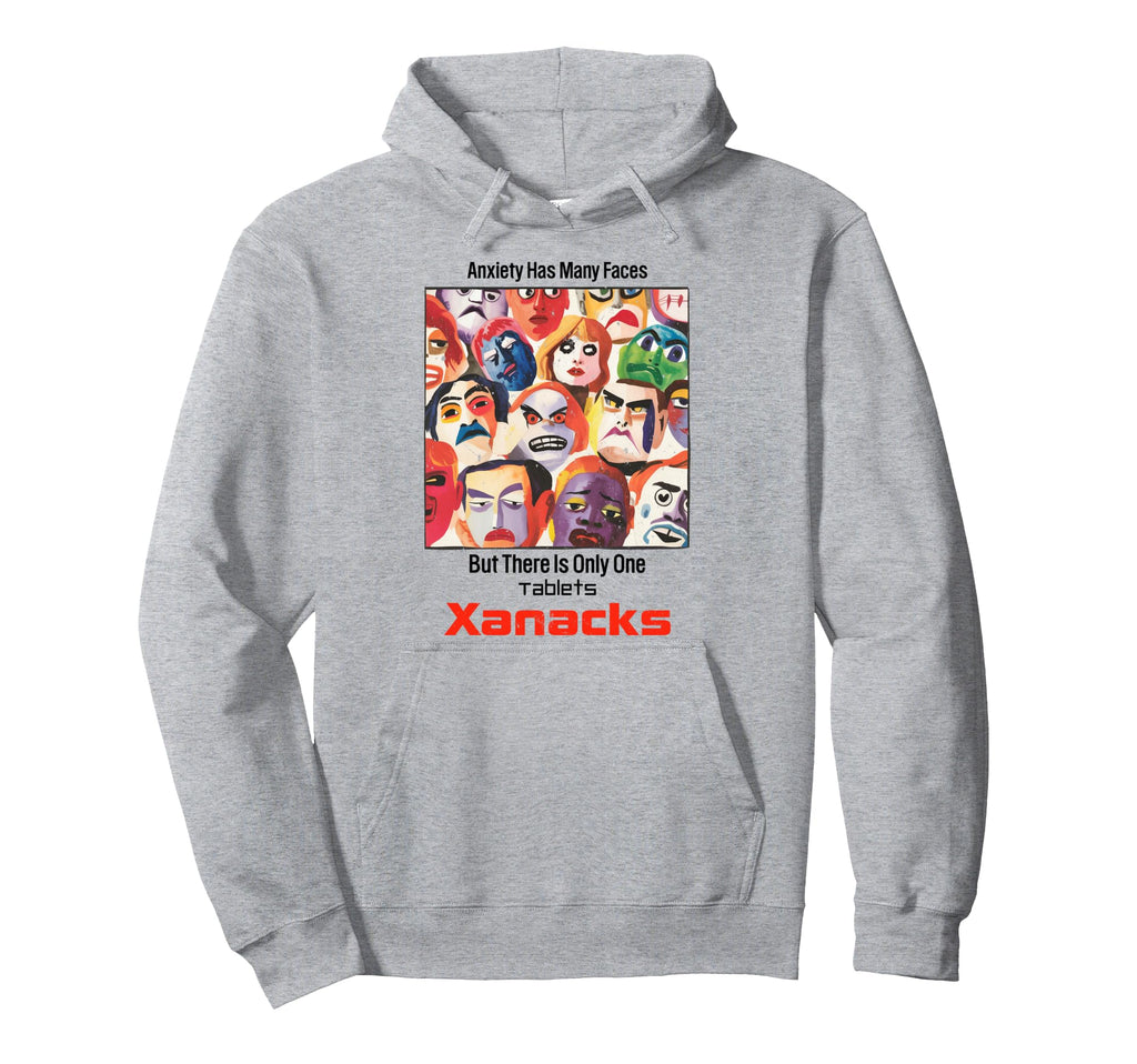 Anxiety Has Many Faces 90S Xanacks Hoodie - Aesthetic Graphic Men Women - T-Shirt, Sweatshirt, Hoodie