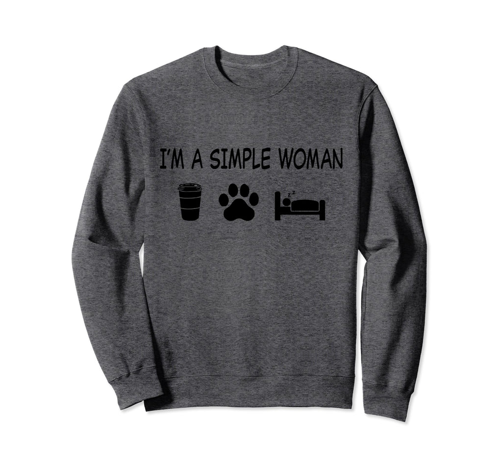 Funny Im Simple Loving Coffee Dogs And Sweatshirt - Unique Graphic Unisex - T-Shirt, Sweatshirt, Hoodie