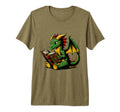 Dragon Reading Book Bookworm Books T-Shirt - Minimalist Print for Adults - T-Shirt, Sweatshirt, Hoodie