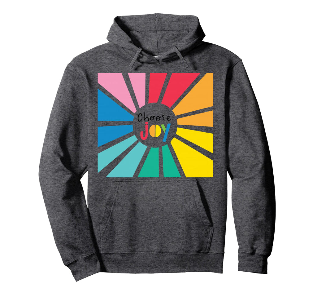 Happy Place Inspirational Choose Joy Hoodie - Aesthetic Graphic Unisex - T-Shirt, Sweatshirt, Hoodie