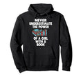 Book Nerd Reading Bookworm Bookaholic Hoodie - Custom Art Print for Adults - T-Shirt, Sweatshirt, Hoodie