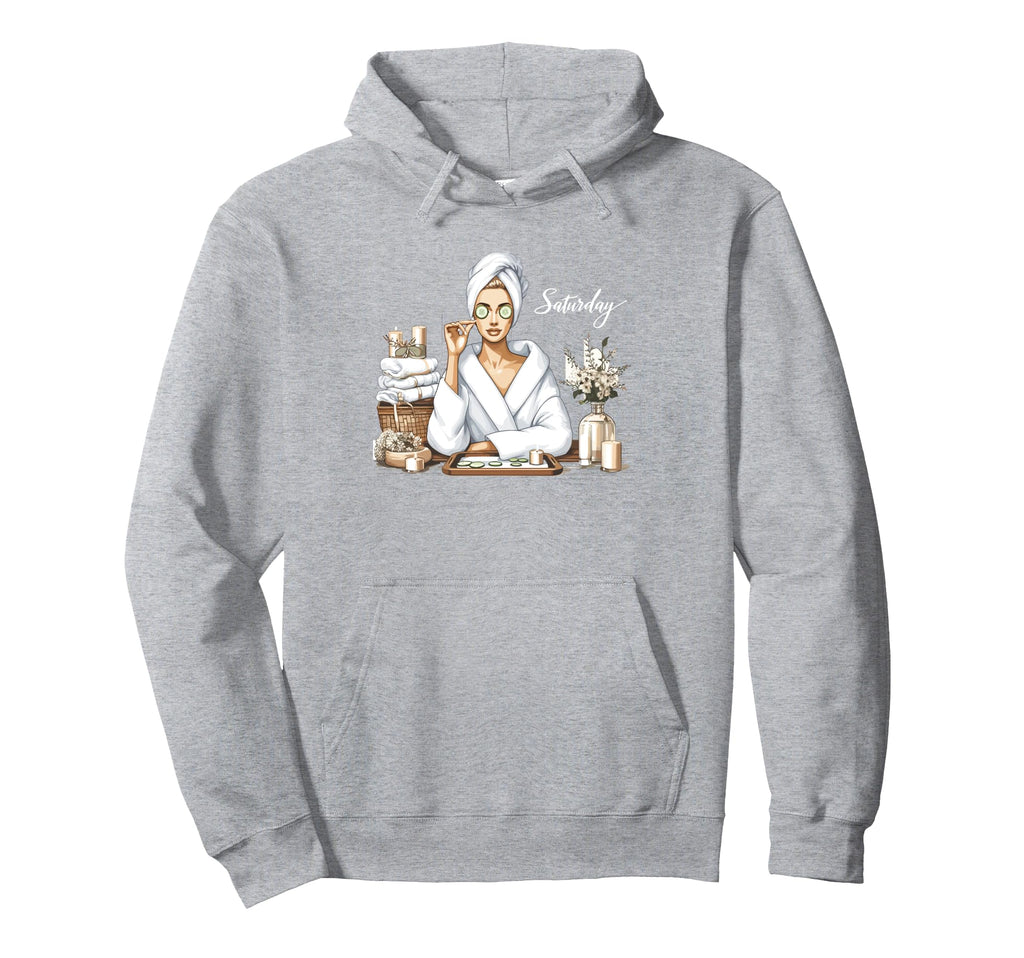 Saturday Spa Day Diva Self Care Self Hoodie - Minimalist Print Unisex - T-Shirt, Sweatshirt, Hoodie