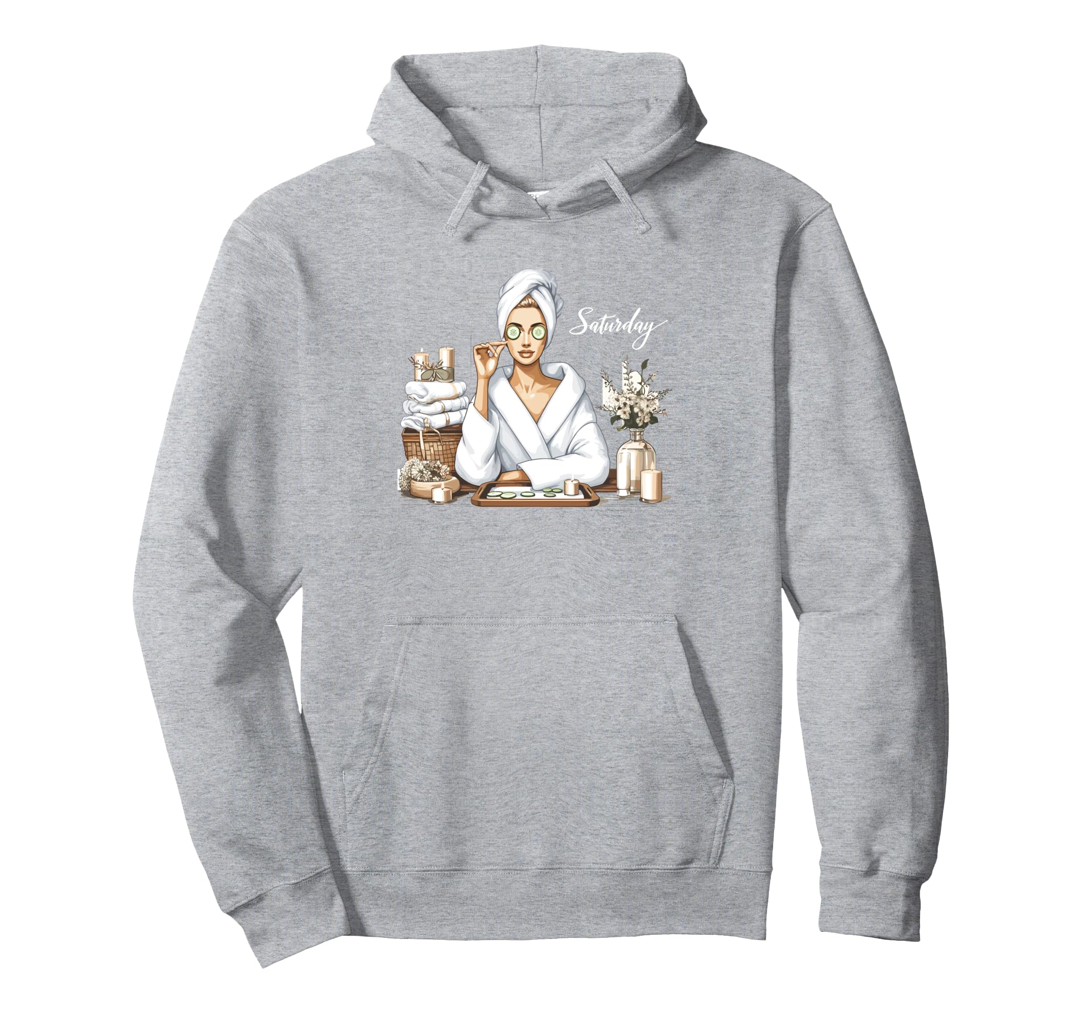 Saturday Spa Day Diva Self Care Self Hoodie - Graphic Print Men Women - T-Shirt, Sweatshirt, Hoodie