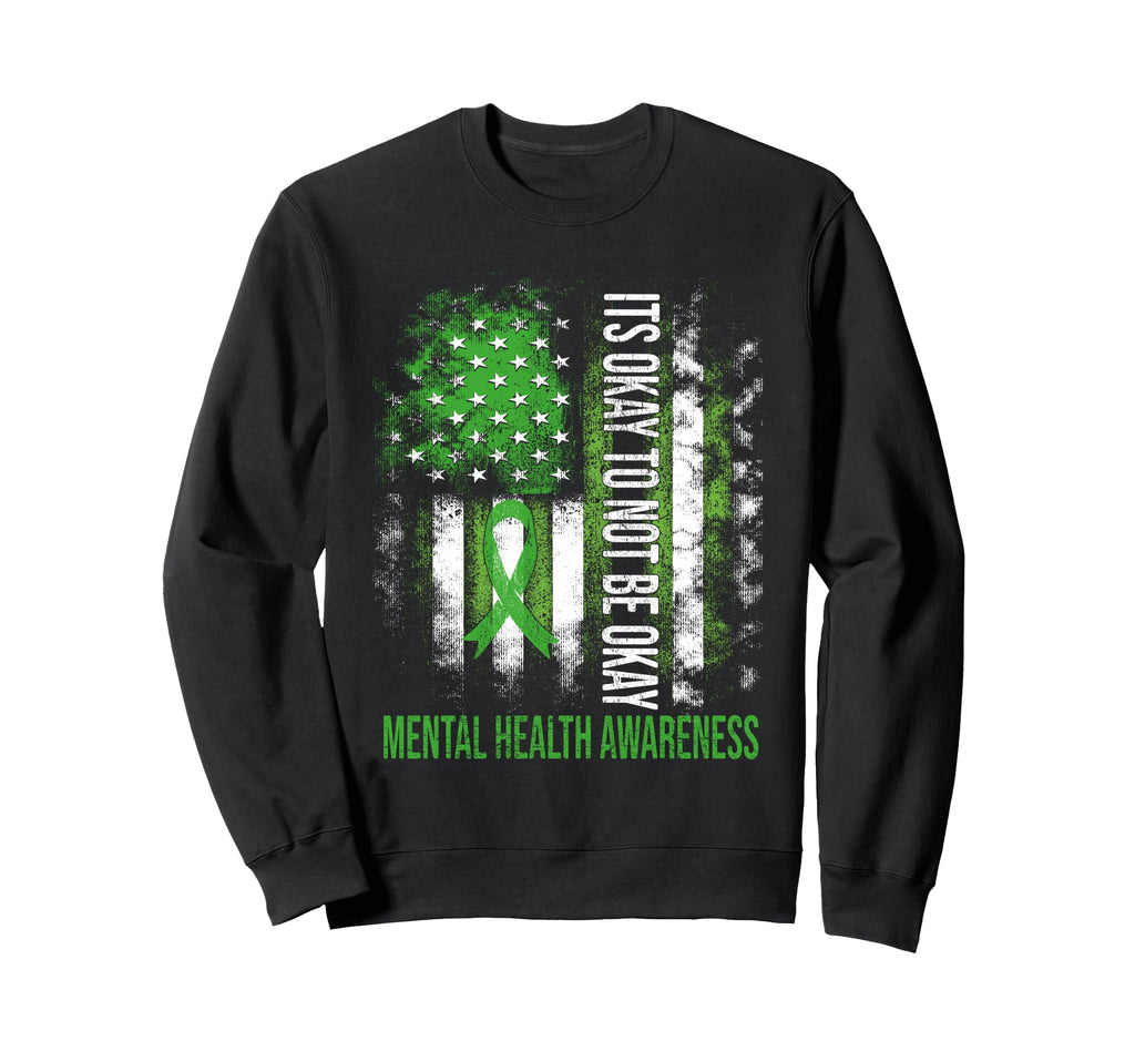 Its Okay To Not Be Okay Us Flag Sweatshirt - Unique Graphic for Adults - T-Shirt, Sweatshirt, Hoodie