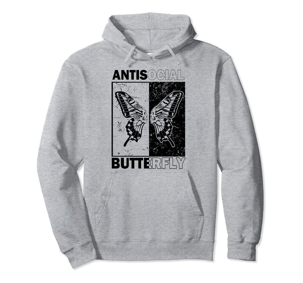 Antisocial Butterfly Hater Introvert Hoodie - Trendy Graphic for Adults - T-Shirt, Sweatshirt, Hoodie