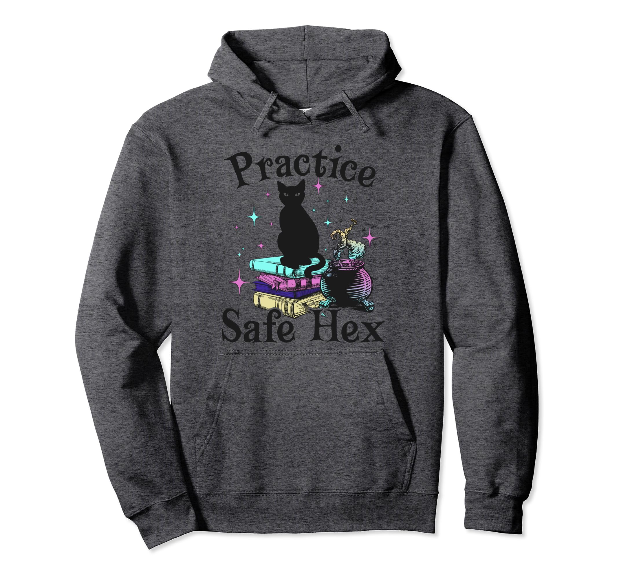 Practice Safe Hex Cat Literature Hoodie - Custom Art Print Men Women - T-Shirt, Sweatshirt, Hoodie