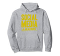 Antisocial Social Media Blackout Introvert Hoodie - Minimalist Print Unisex - T-Shirt, Sweatshirt, Hoodie