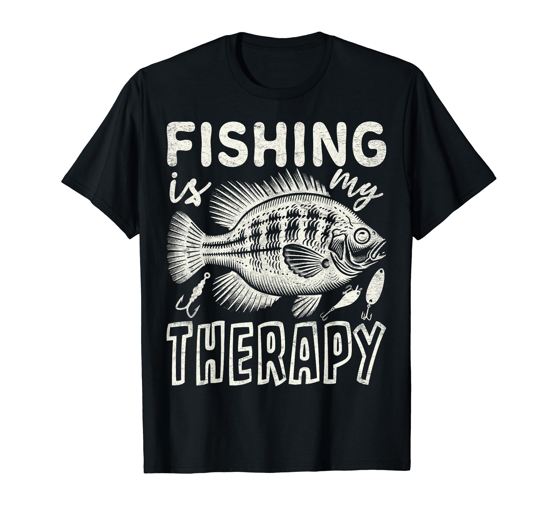 Fishing Is My Therapy Fish Lovers T-Shirt - Fun Novelty Design Unisex - T-Shirt, Sweatshirt, Hoodie
