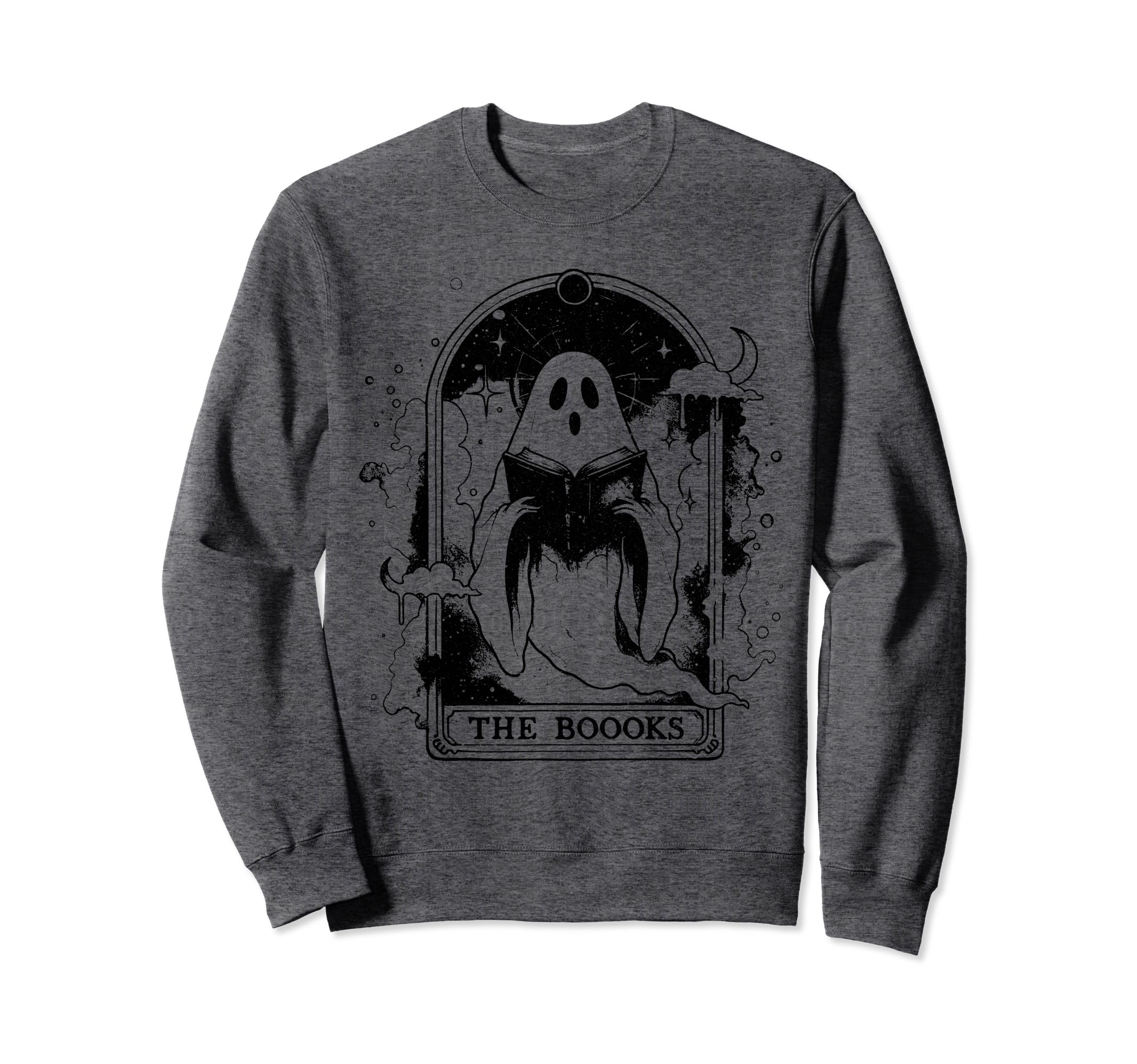 Distressed Tarot Card Book Ghost Sweatshirt - Streetwear Style for Adults - T-Shirt, Sweatshirt, Hoodie