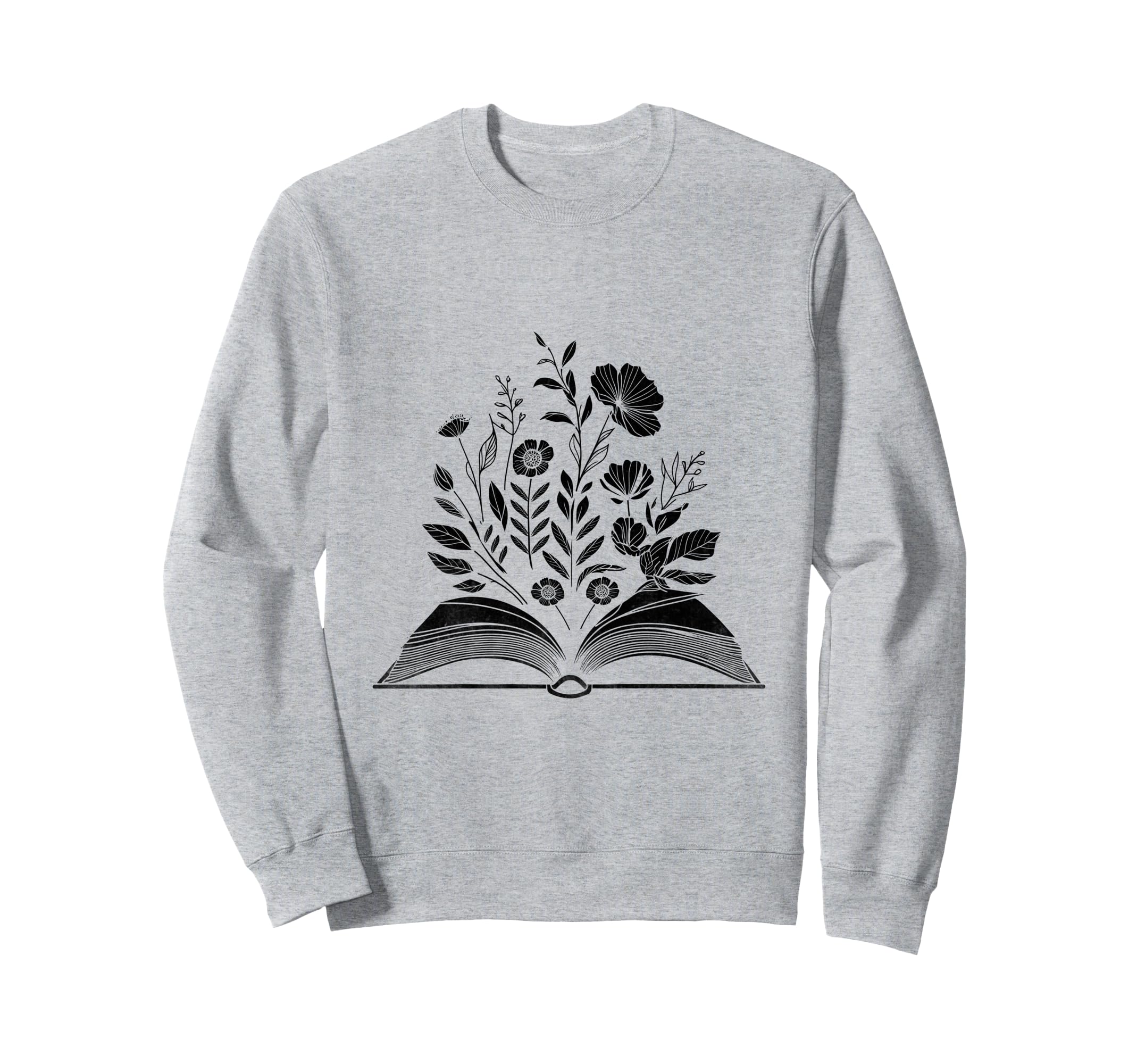 Book Flower Floral Reading Books Sweatshirt - Streetwear Style Unisex - T-Shirt, Sweatshirt, Hoodie