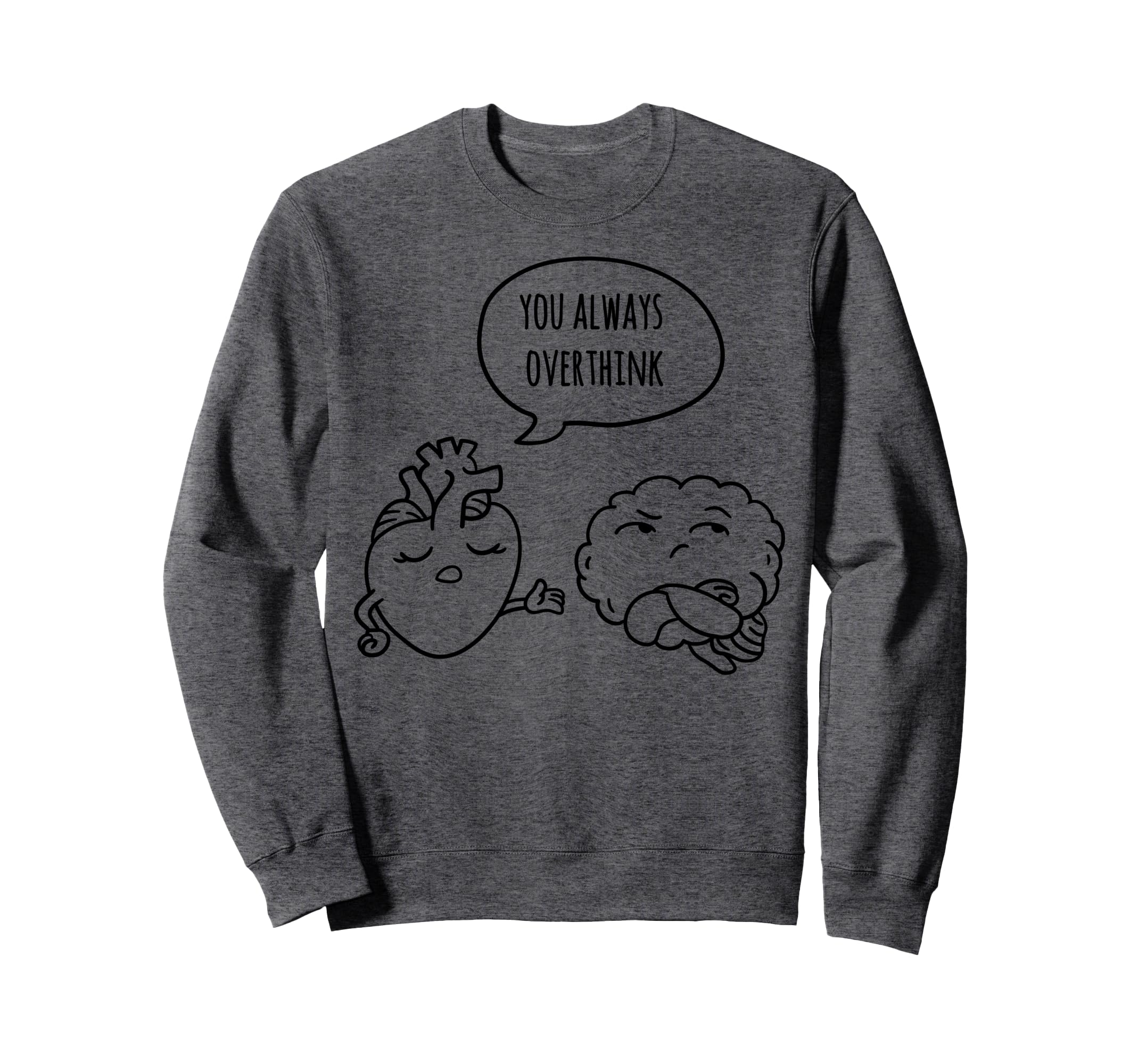 Overthinker Cartoon Sweatshirt - Streetwear Style Men Women - T-Shirt, Sweatshirt, Hoodie